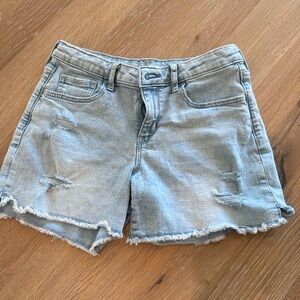 Gap girls midi distressed denim short